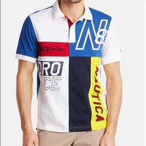 NWT Nautica Men's Blue Sail Classic Fit Polo,